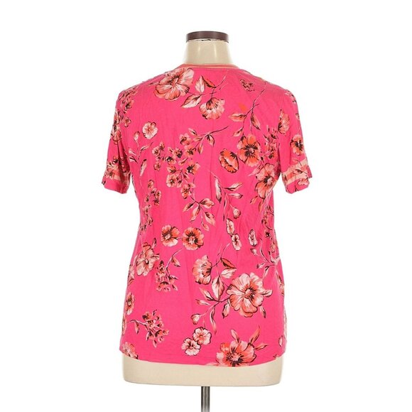 Johnny Was Multicolor Abstract Print Short Sleeve T-Shirt Tee Size XL Flowy - Picture 2 of 7